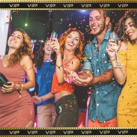 Aoriher Pack of 50 VIP Fabric Inlet Bands VIP Entrance Bands Golden Entrance Bracelets Festival Ribbons Party Bands for Birthday Wedding Party Event Bands for Concerts Exhibition Ball Cinema