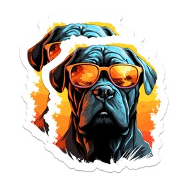 (2 Pack) Cane Corso Dog Stickers - Cane Corso with Sunglasses - Choose FromOver 100 Dog Breeds - 5 Inches On Longest Side - Premium Vinyl - Made in USA - BMCS0331