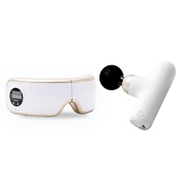 La Luna Care Set Air Eye Mask Myofascial Release Gun (Gold-White)
