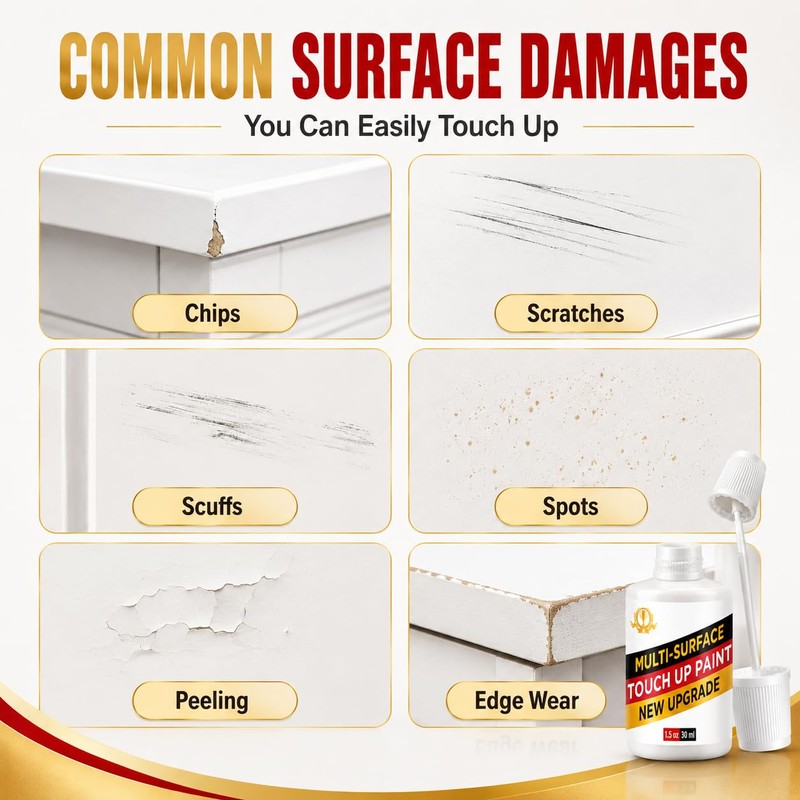 White Touch Up Paint, Multi Surface White Paint, Touch Up