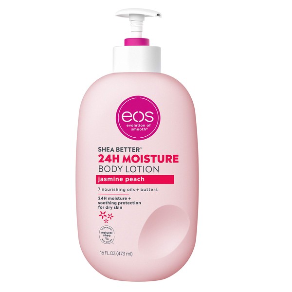 eos Shea Better Body Lotion- Jasmine Peach, 24-Hour Moisture Skin