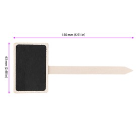KOHAND 50 PCS 15 x 6.3 cm Wooden Plant Labels, Mini Black Board Plant Tags, T-Shaped Plant Labels Wooden Plant Markers for Vegetable, Flowers, Potted Plants