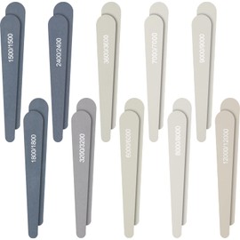 Honoson 20 Pcs Sanding Sticks for Plastic Models Polishing Sticks Assorted Metal and Wood Sanding Tools Accessory for Model Craft Amateur Beginner (High Grits Rating,Water Drop Style)