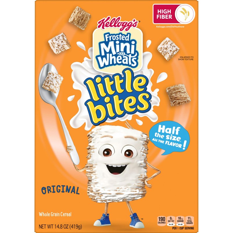 Kellogg's Frosted Mini-Wheats Little Bites Breakfast Cereal, Kids Cereal, Family