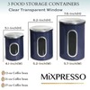 Mixpresso 3 Piece Blue Canisters Sets For The Kitchen, Jars