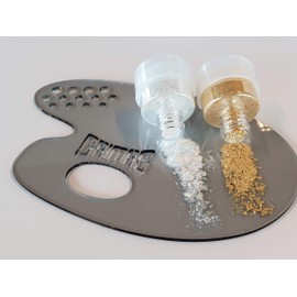 GRIMAS Shimmer Flakes silber 9g // Hochwertiger Kosmetikglitzer