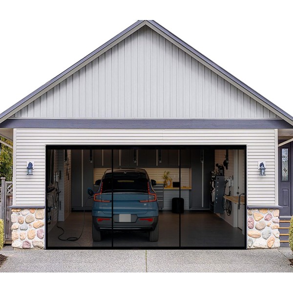 SANJINFON Magnetic Garage Door Net Screen Kit 20x7 FT -