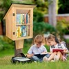 HAFTKD Outdoor Library Book Box, Double Little Library for Sharing