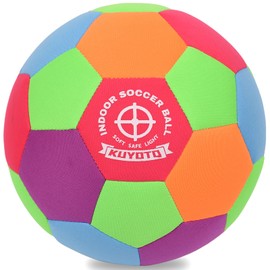 KUYOTQ Soft Fabric Indoor Size 4 Colorful Soccer Ball, Kids Youth Training Practice Indoor Soft Soccer, Lightweight Cloth Soccer Ball for Boys Girls Beginners, Living Room Bedroom Play