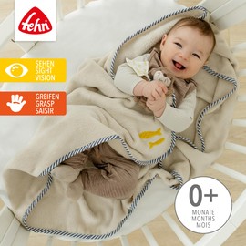 Fehn Otter Cuddly Blanket - Cuddly Blanket - for Cuddling, as a Crawling Mat, Cuddly Blanket or Blanket for Home and on the Go from 0+ Months