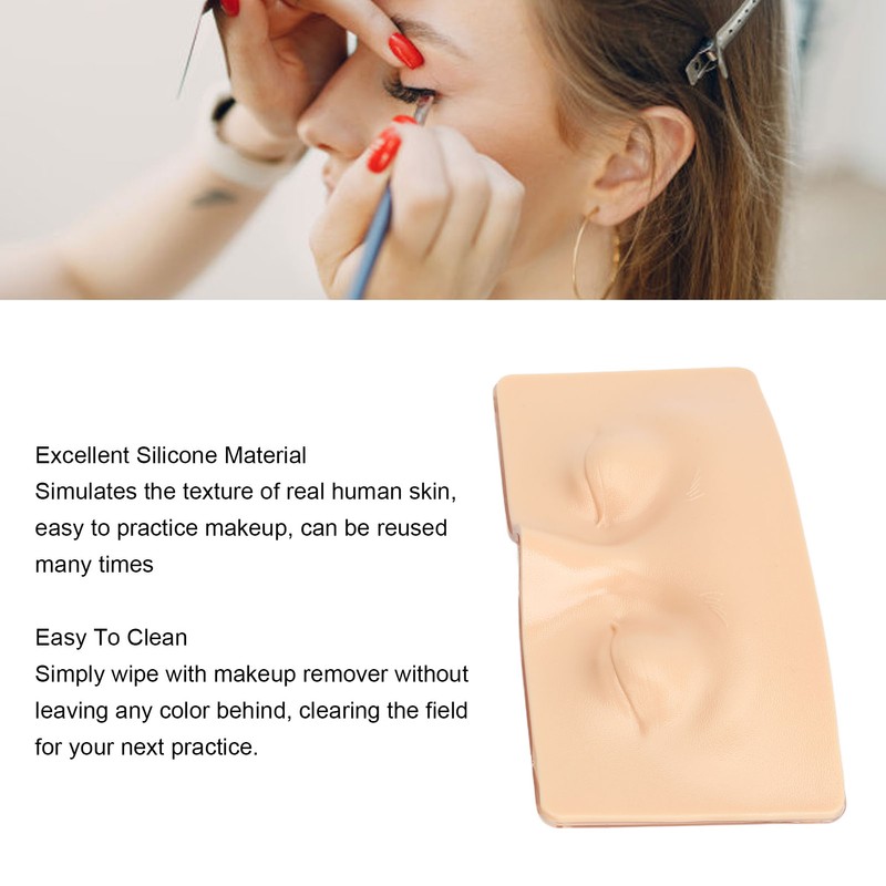 Makeup Practice Face 3D Silicone Face Eyes Makeup Mannequin Practice