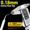 Extra Fine Tip Stainless Steel Tweezers (157mm/0.18mm/Curved) Made in England
