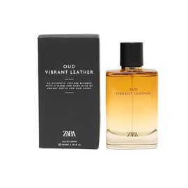 Zara Oud Vibrant Leather EDP Eau De Parfum Cologne for Men 100 ML (3.38 FL. OZ)