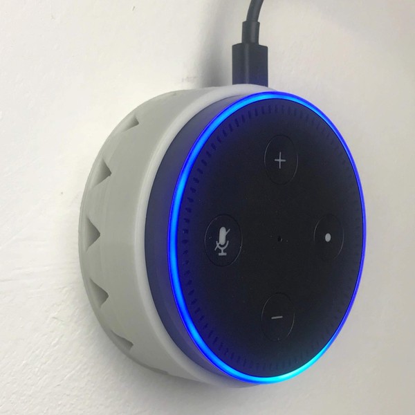 Echo Dot Wall Bracket. Cup Style. White