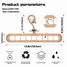 Biiange 4 Pack Space-Saving Hangers Sturdy Cascading Hangers Multifunctional Closet Organizers with 9 Holes for Heavy Clothes College Dorm Essentials (Pink)