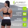FlipBelt Reflective Running Belt Reflective Black, Extra Large