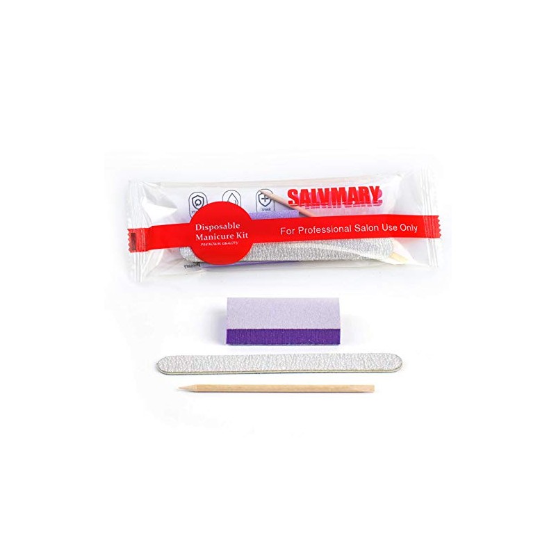 Kit básico profesional desechable para manicura de 3 piezas, lima