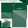 Henoyso 48 Pcs Plastic Folders with Clear Front Pocket and