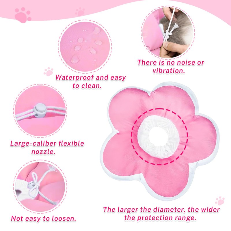 dellyy Protective Cat Collar (Pink, L)