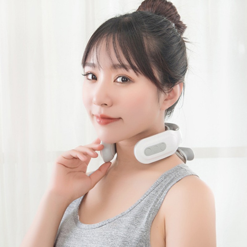 4-Head Cervical Spine Massager Strength Adjustment USB Rechargeable Intelligent Pulse