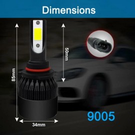 SHENKENUO For Ford Explorer 2011-2015 4x LED Headlight Hi/Lo +Fog Light Bulbs Combo Kit
