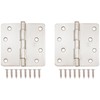 Stone Harbor Hardware 4" Door Hinges, 1/4" Radius Corner, Satin