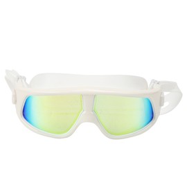 Adult Large Frame Waterproof Antifog Swimming Goggles Electroplate Plain Glass Diving Supplywhite