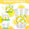AimFun 50 Pcs Lemon Plastic Cups Summer 12 oz Party