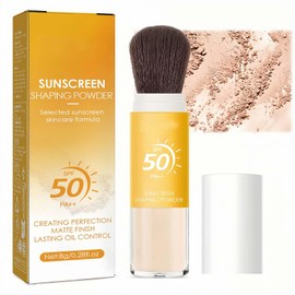 Apply Sunscreen Setting Powder, SPF 50 - Protect Face And Scalp, Oil Control Setting Powder Lightweight, Long-lasting, Breathable And Suitable For All Skin Types
