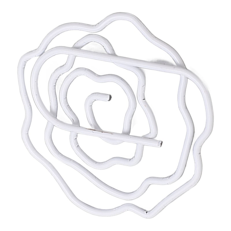 100pcs Rose Shape Paper Clips Increased Slip Resistance Lightweight Metallic