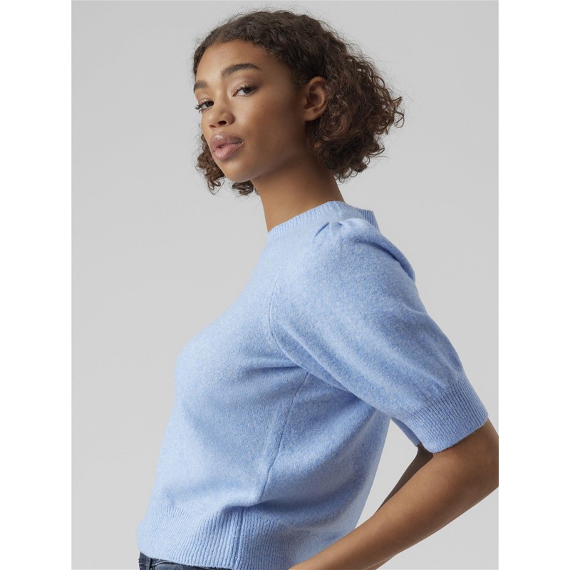 VERO MODA Women's Jumper, Little Boy Blue/Detail:melange