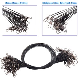10 LURE WIRE TRACES spinning pike fishing swivel