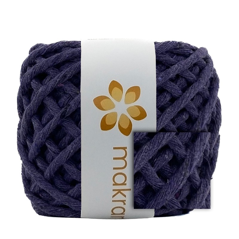 MAKRAMA Hilaza de Algodón 4mm Macramé Mini 150gr Colores (Morado