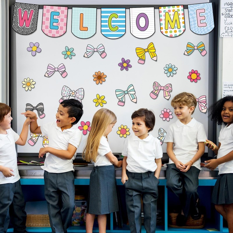 Welcome Back to School Cutouts Composition Notebook Classroom Bulletin Board