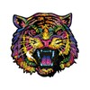 NBFBA Wooden Puzzle Adults, 100 Pieces Tiger Head Fun Irregular