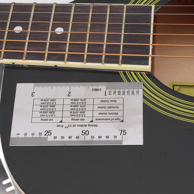 Guitar Measuring Set String Distance Height Radian Ruler Stainless Steel