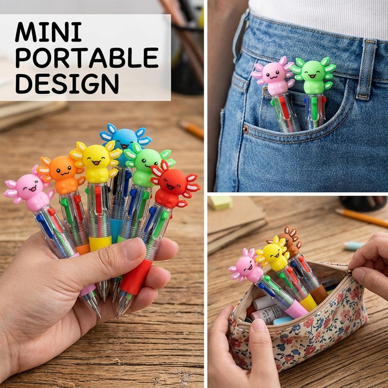 houlishu Mini Multicolor Ballpoint Pens, 25 Count Colorful Writing Pens