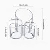 EUBEISAQI Acrylic Makeup Brush Holder Desk S Shape 3 Slot