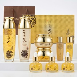 Yedam Yunbit 24K pure gold functional skin lotion basic care cosmetics set of 7 types, 1 set / 예담윤빛 24K 순금 골드 기능성 스킨로션 기초 케어 화장품 세트 7종, 1세트