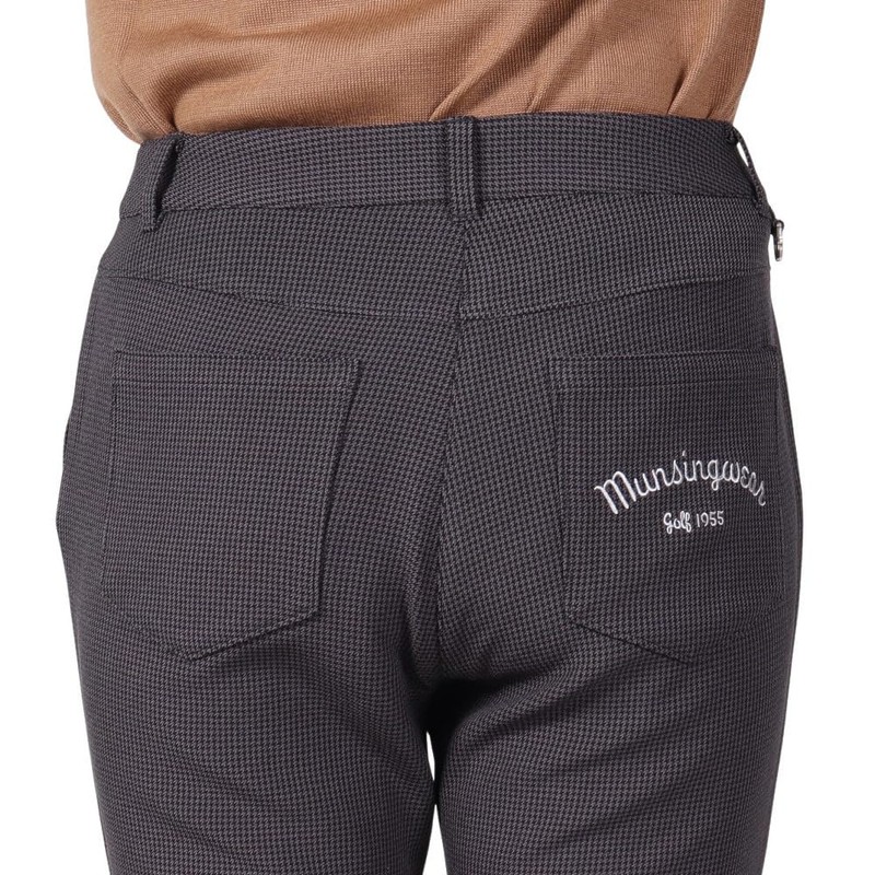Munsing Wear MG4FLP80L Women's Golf Pants, 9/4 Length, Houndstooth Pattern,