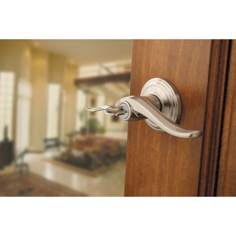 Kwikset 405BL-S Balboa Reversible Keyed Entry Door Leverset with SmartKey