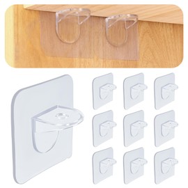 12 PCS Shelf Support Pegs, Adhesive Shelf Bracket, Cabinet Shelf Clips, Shelf Holder Pins for Book Shelves Shoe Makeup Storage Closet Clapboard Layer