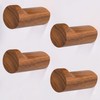 CHAUNCEY HOME Acacia Wood Wall Hooks, 4 Pack Heavy Duty