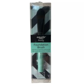 Equate Beauty 6.5" Long Foundation Brush Soft+Synthetic Black&Mint Flawless