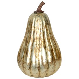 Sweet Summer Living Gourd 9.5 Inch Width X 14.5 Inch Height Glass Mercury Burnt Gold. Perfect for Harvest Décor, Fall Décor & Thanksgiving Décor.