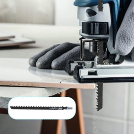 5PCS Jig Saw Blades for Wood, T344D 6 Inch T-Shank Jigsaw Blades, Multi-Purpose Long Jigsaw Blades for Quick Cutting Wood, Plywood, Hardwood, Plastic, Metal, Black