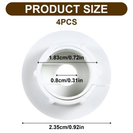 4Pcs Wall Cable Pass Through Grommet, 1'' Plastic Feed Through Bushing, Compatible Wall Hole Routing Kit, Cords Hole Covers Bushing for Cables Wires Furniture (White)