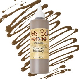Dixie Belle Voodoo Gel Stain - Charred Hickory (8oz) - Water-Based Stain for Wood Projects - DIY Wood Stain + Grain Enhancer
