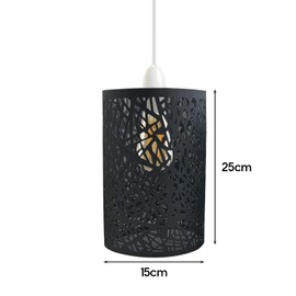 LEDSone Vintage Cage Metal Lamp Shade - Industrial Metal Cage Light DIY Ceiling Pendant Lights for Dining Room Bedroom Loft Hallway (Rustic Red)