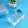 BTSKY 4 PCS Cube Acrylic Display Stands - Clear Solid